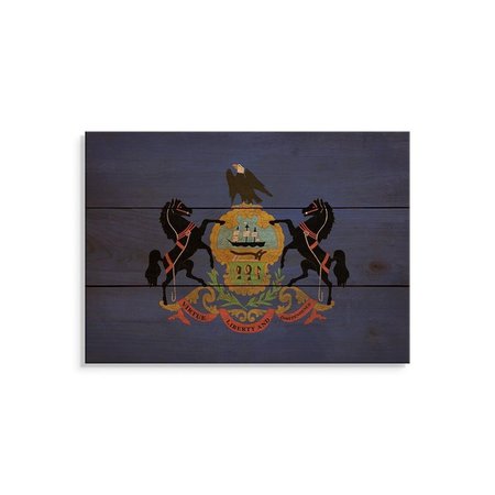 WILE E. WOOD 15 x 11 in. Pennsylvania State Flag Wood Art FLPA-1511